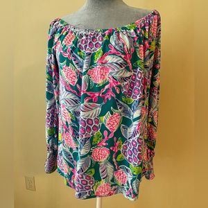Lilly Pulitzer Style 8099, Green, Pink & Purple, Size XL